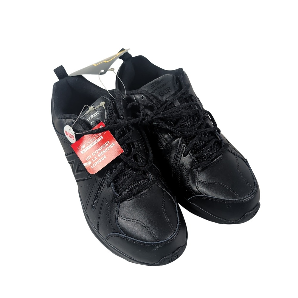 New Balance Shoes Mens 12.5 Black 608 V5 Training Leather Slip Resistant 2E Wide
